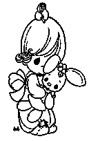 coloriage moments precieux la fillette et son doudou